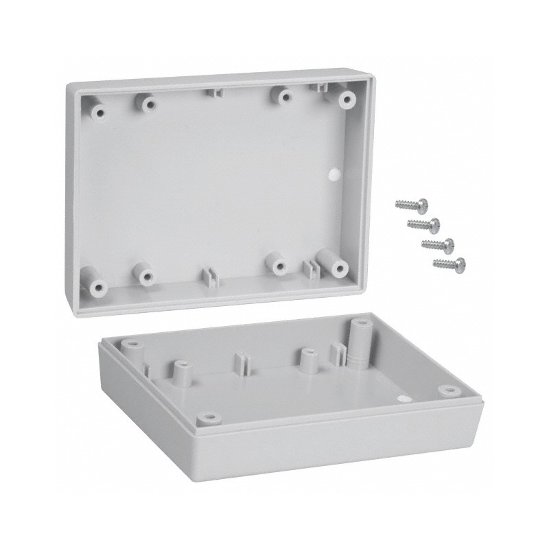 1 pcs : 131I,GY - BOX ABS GRAY 4.38'L X 3.25'W