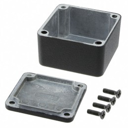 1 pcs : 1590LBBK - BOX ALUM BLACK 1.99'L X 1.99'W