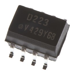 5 pcs - Vishay, ILD223T DC Input Darlington Output Dual Optocoupler, Surface Mount, 8-Pin SOIC
