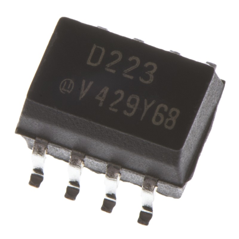 5 pcs - Vishay, ILD223T DC Input Darlington Output Dual Optocoupler, Surface Mount, 8-Pin SOIC