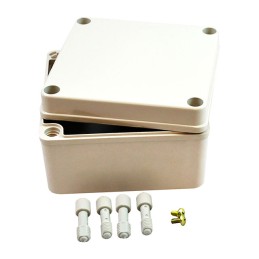 1 pcs : PTS-25310 - BOX PLASTIC GRAY 4.92'L X 4.92'W