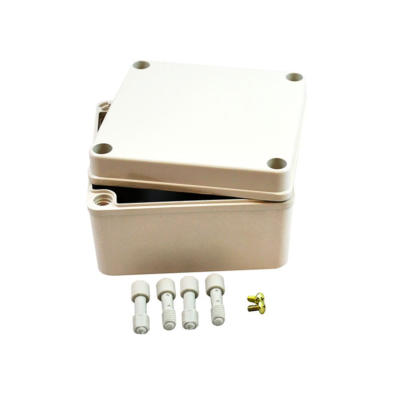 1 pcs : PTS-25310 - BOX PLASTIC GRAY 4.92'L X 4.92'W