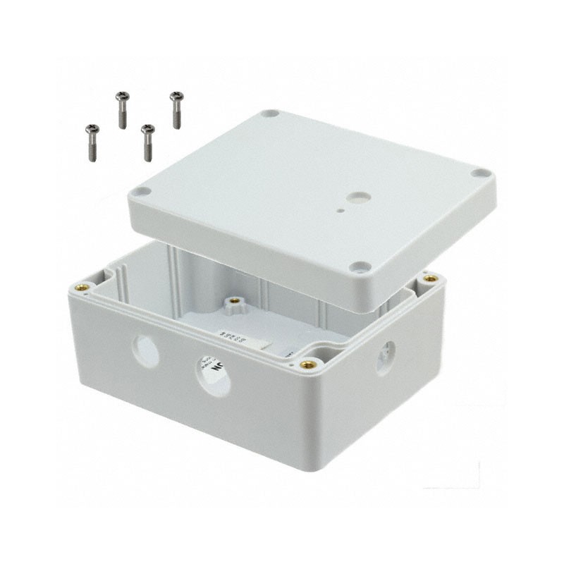 1 pcs : PN-1323-MOD - BOX PLASTIC GRAY 4.53'L X 3.54'W