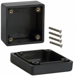 1 pcs : 1594ABK - BOX PLASTIC BLK 2.21'L X 2.21'W