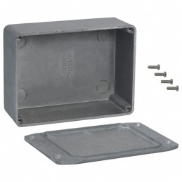 1 pcs : 1590SFL - BOX ALUM 4.34'L X 3.23'W