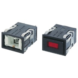 5 pcs - Indicator Lens Square Style, Red, 15mm Long