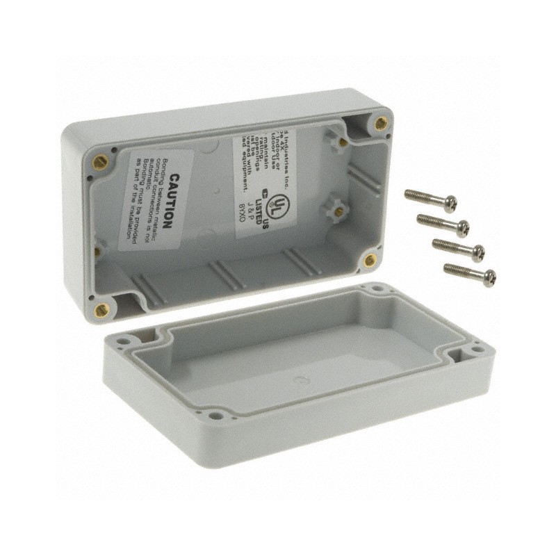 1 pcs : PN-1321 - BOX PLASTIC GRAY 4.53'L X 2.56'W