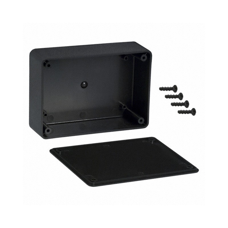 1 pcs : CU-388 - BOX ABS BLACK 4.316'L X 3.065'W