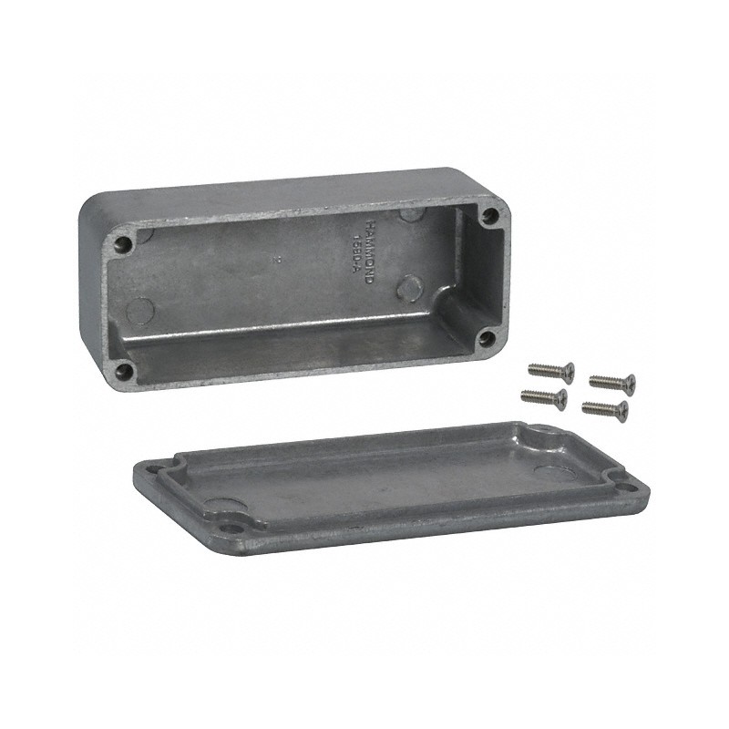 1 pcs : 1590A - BOX ALUM 3.64'L X 1.52'W