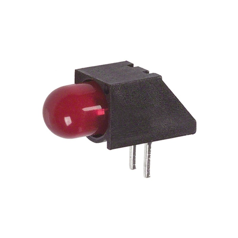 5 pcs - Dialight 550-5107F, Red Right Angle PCB LED Indicator, Through Hole 2.55 V