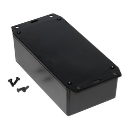 1 pcs : 1591XXDFLBK - BOX PLASTIC BLACK 6'L X 3.25'W