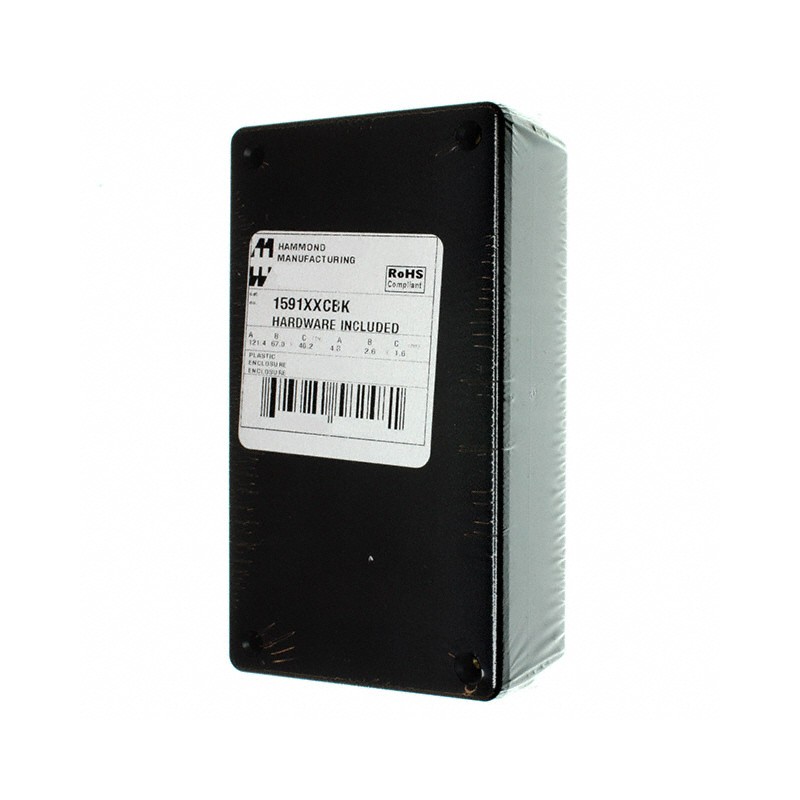 1 pcs : 1591XXCBK - BOX PLASTIC BLK 4.78'L X 2.64'W