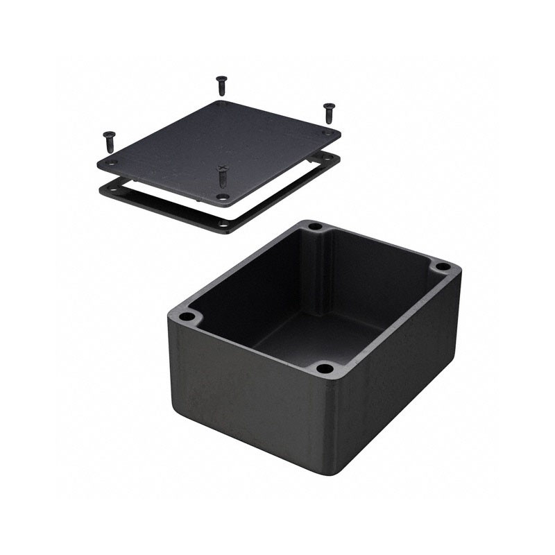 1 pcs : 1550WCBK - BOX ALUM BLACK 4.53'L X 3.54'W