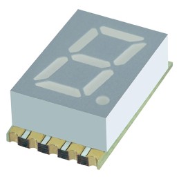 5 pcs - KCSA03-123 Kingbright 7-Segment LED Display, CA Green 12 mcd RH DP 7.6mm