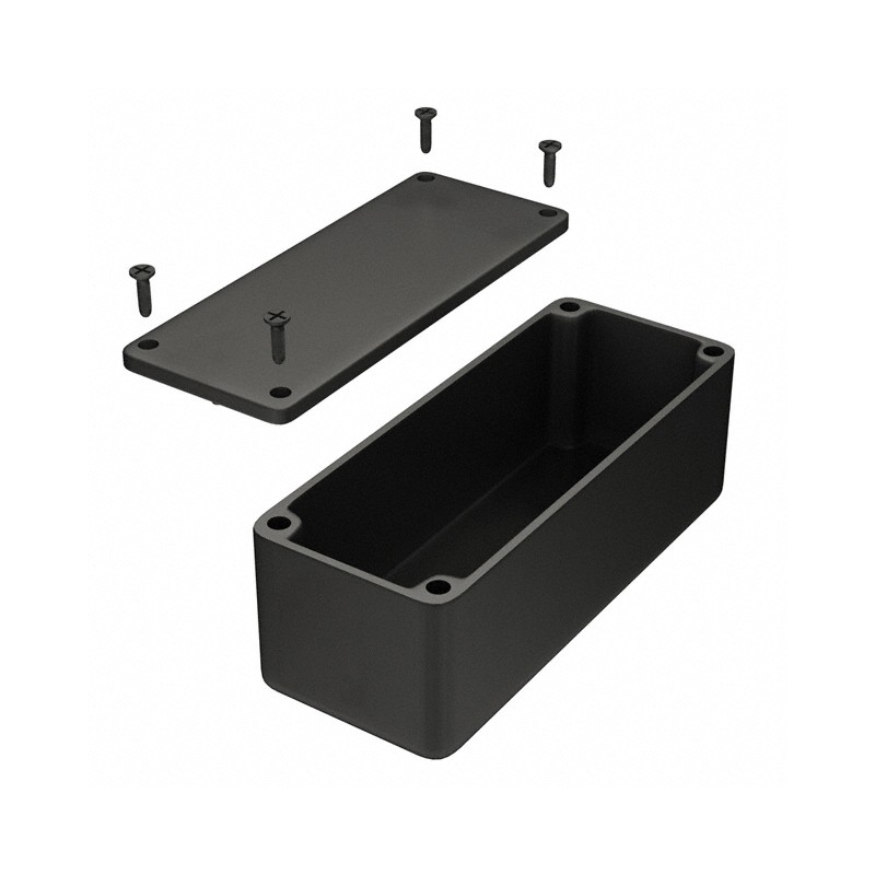 1 pcs : 1550ABK - BOX ALUM BLACK 3.50'L X 1.38'W