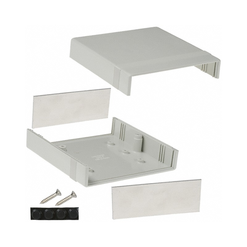 1 pcs : 1598BSGY - BOX PLASTIC GRAY 5.32'L X 5.29'W