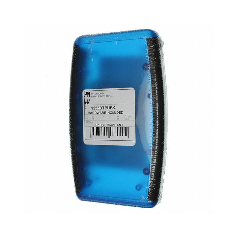 1 pcs : 1553DTBUBK - BOX ABS TRN BLUE 5.8'L X 3.50'W