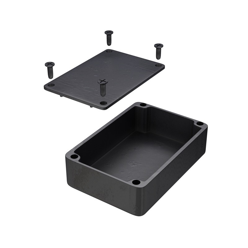 1 pcs : 1550PBK - BOX ALUM BLACK 3.15'L X 2.17'W