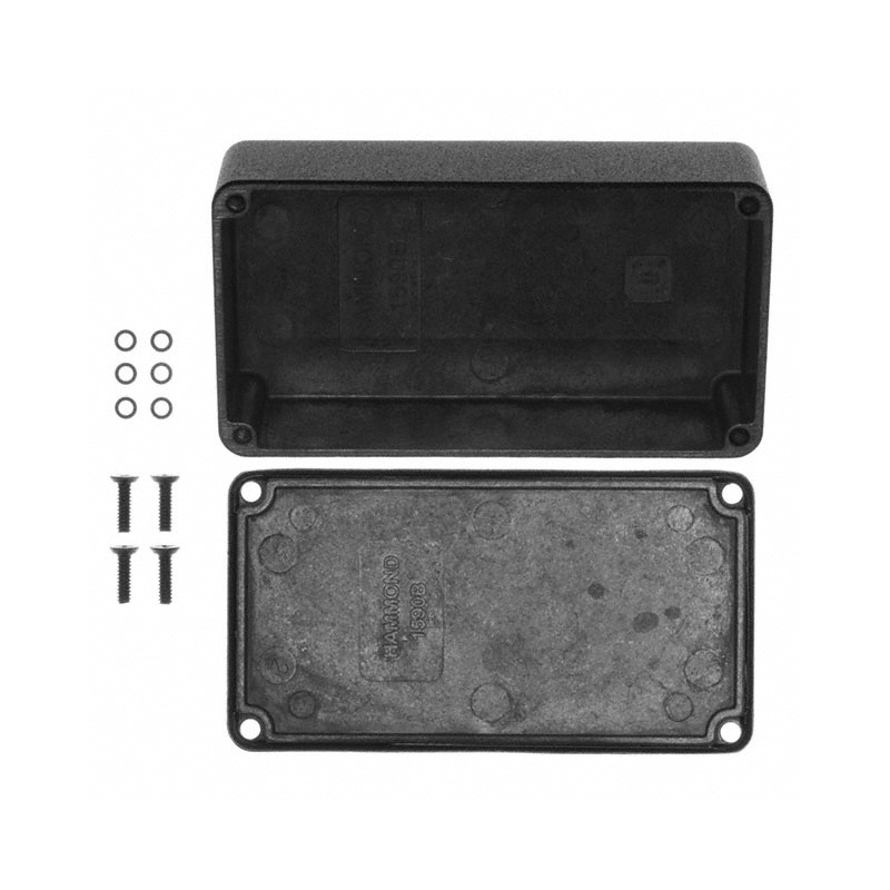 1 pcs : 1590WBBK - BOX ALUM BLACK 4.41'L X 2.38'W