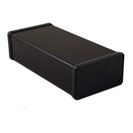 1 pcs : 1455K1602BK - BOX ALUM BLACK 6.3'L X 3.07'W