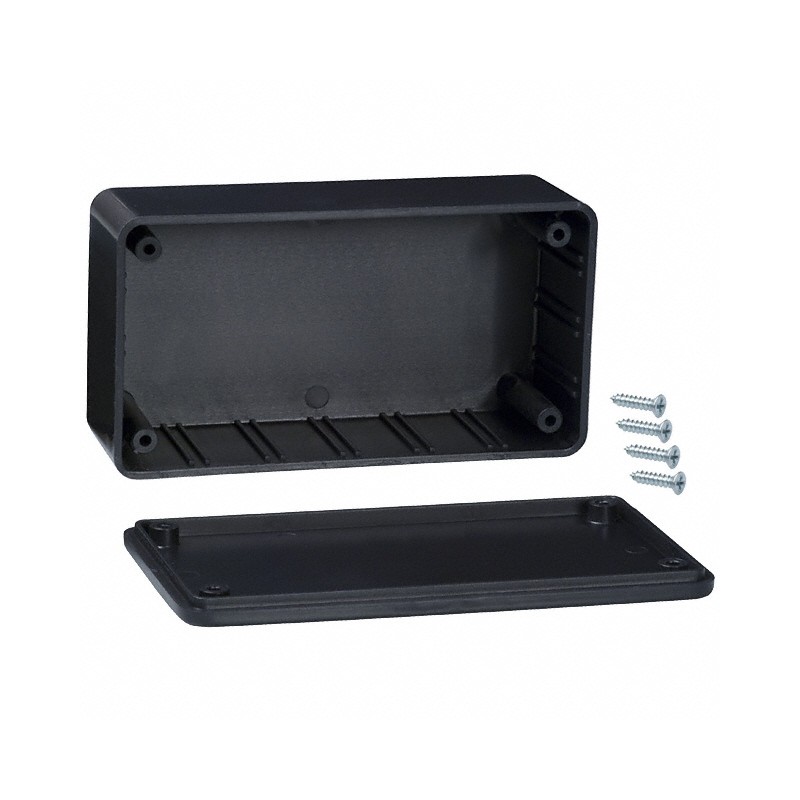 1 pcs : 762 - BOX PLASTIC BLACK 4.75'L X 2.5'W