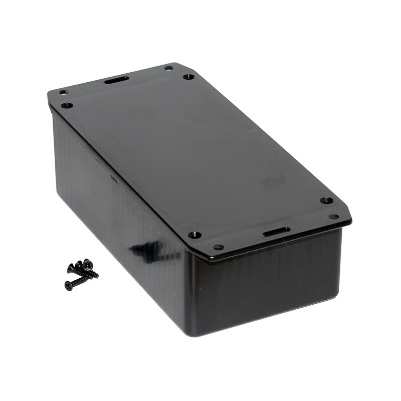 1 pcs : 1591DSFLBK - BOX PLASTIC BLK 5.91'L X 3.15'W