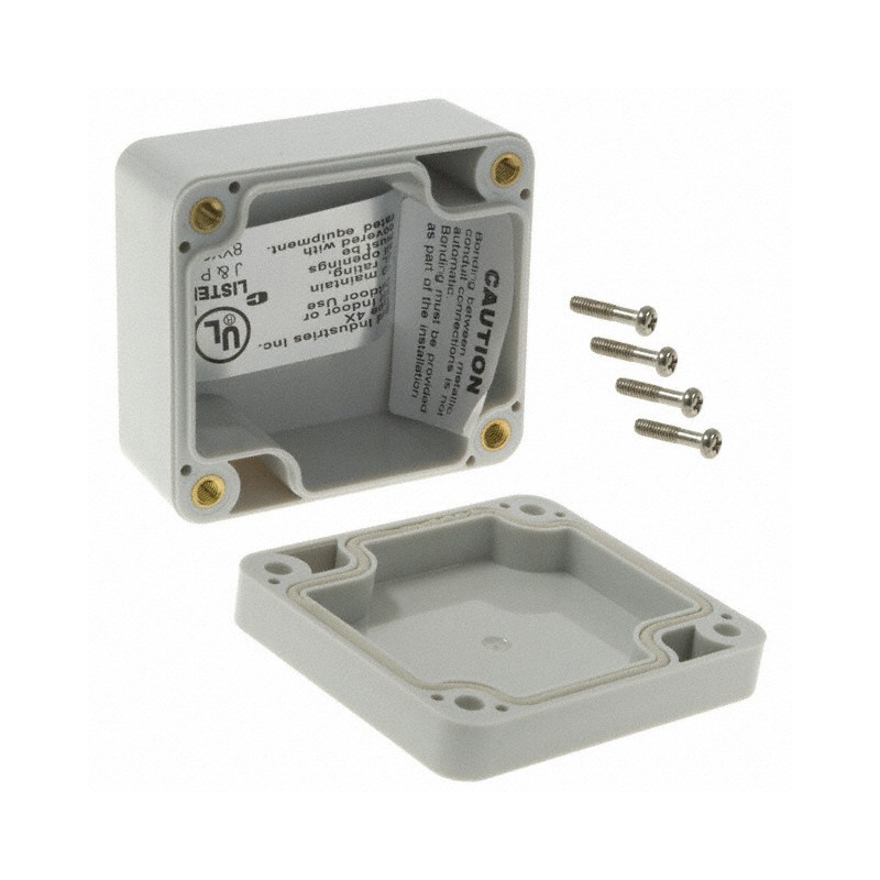 1 pcs : PN-1320 - BOX PLASTIC GRAY 2.52'L X 2.28'W