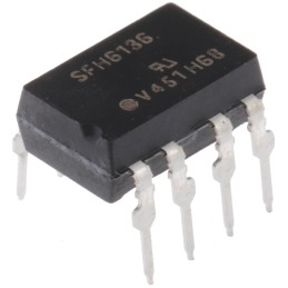 5 pcs - Vishay, SFH6136 DC Input Transistor Output Optocoupler, Through Hole, 8-Pin PDIP