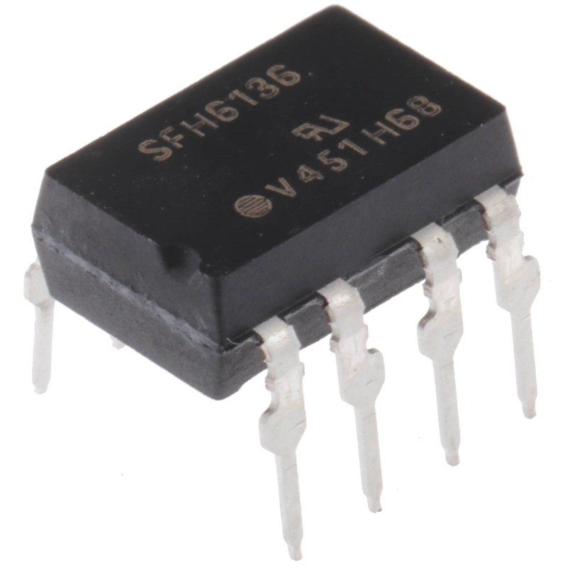 5 pcs - Vishay, SFH6136 DC Input Transistor Output Optocoupler, Through Hole, 8-Pin PDIP