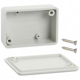 1 pcs : 1551GGY - BOX ABS GRAY 1.97'L X 1.38'W