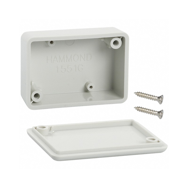 1 pcs : 1551GGY - BOX ABS GRAY 1.97'L X 1.38'W