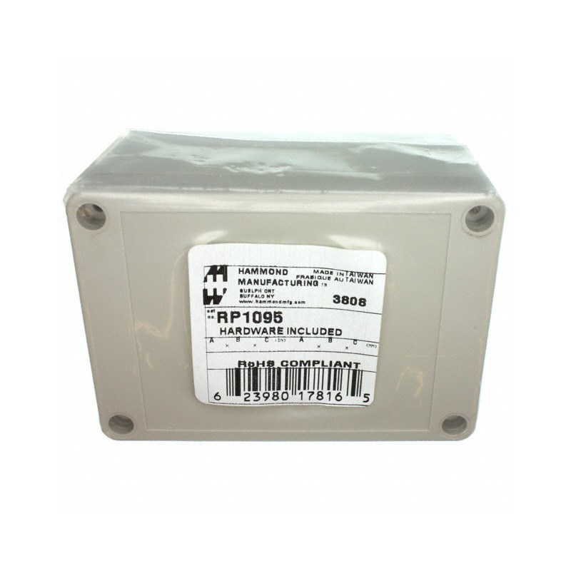 1 pcs : RP1095 - BOX ABS GRAY 4.13'L X 2.95'W