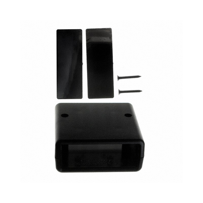 1 pcs : HP-3650-B - BOX ABS BLACK 2.65'L X 2.61'W