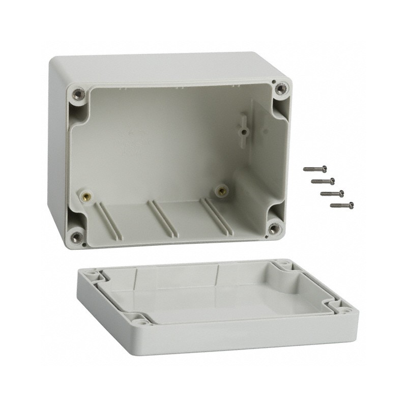 1 pcs : 1554GGY - BOX PC GRAY 4.72'L X 3.54'W