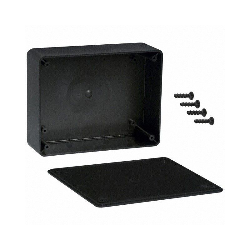 1 pcs : CU-387 - BOX ABS BLACK 5.594'L X 4.344'W