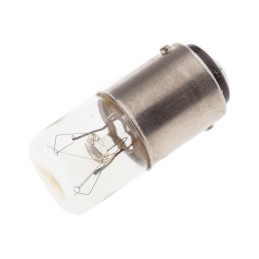 5 pcs - RS PRO BA15d Indicator Light, Clear, 48 V, 100 mA, 3000h