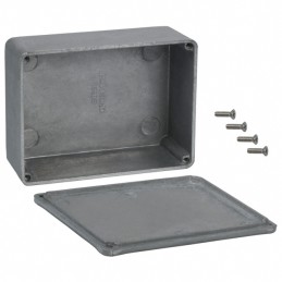 1 pcs : 1590S - BOX ALUM 4.34'L X 3.23'W