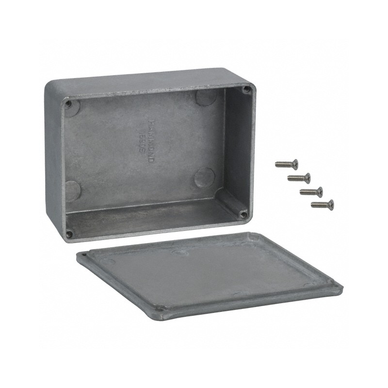 1 pcs : 1590S - BOX ALUM 4.34'L X 3.23'W