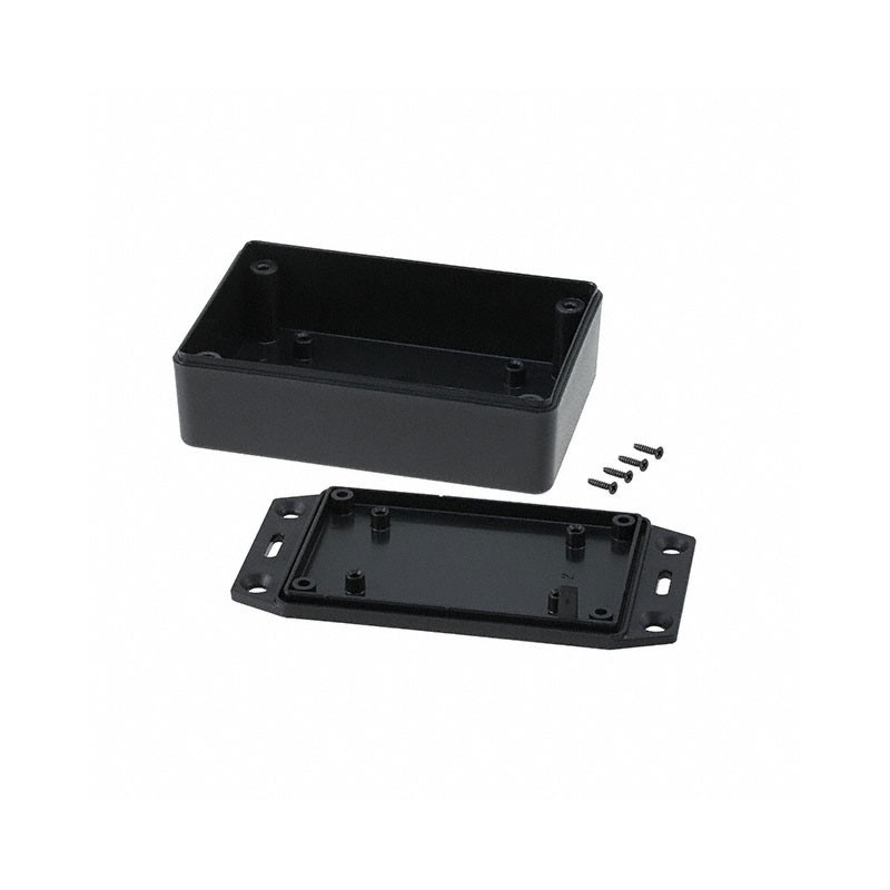 1 pcs : 1591XXMSFLBK - BOX PLASTIC BLACK 3.4'L X 2.25'W