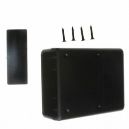 1 pcs : HP-3661-B - BOX ABS BLACK 3.62'L X 2.62'W