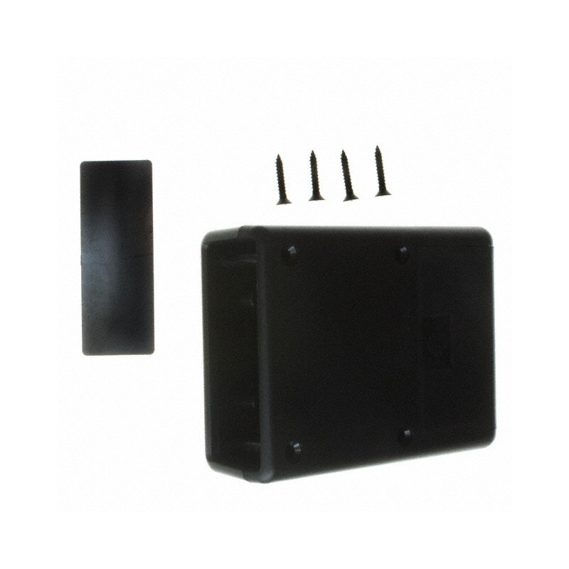 1 pcs : HP-3661-B - BOX ABS BLACK 3.62'L X 2.62'W