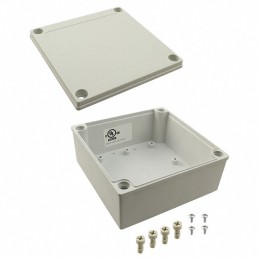 1 pcs : PIP-11767 - BOX PLASTIC GRAY 5.12'L X 5.12'W