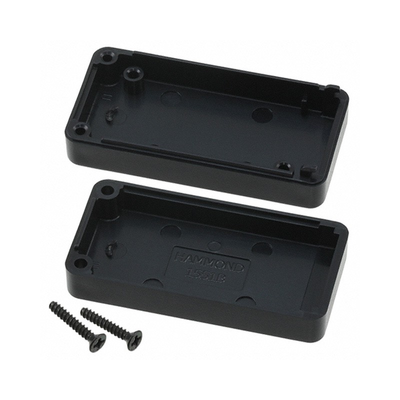 1 pcs : 1551BBK - BOX ABS BLACK 1.97'L X 0.98'W