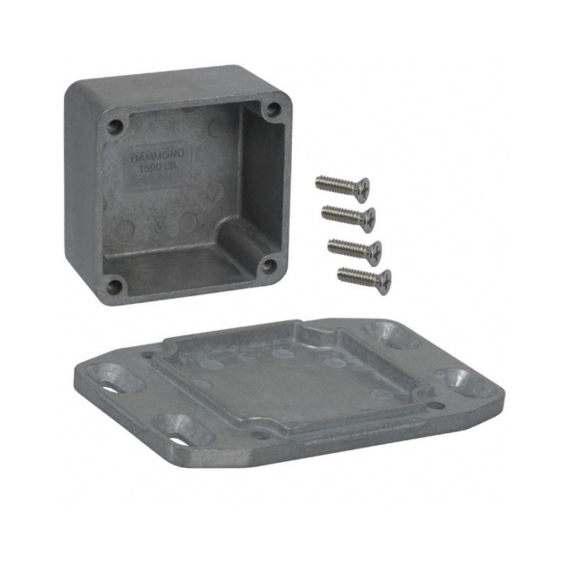 1 pcs : 1590LBFL - BOX ALUM 1.99'L X 1.99'W