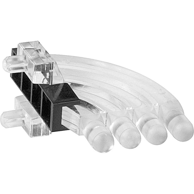 5 pcs - 1276.1004 MENTOR, PCB Mounted 4-Way Right Angle LED Light Pipe, Quad-Level-Row Clear Dome Lens