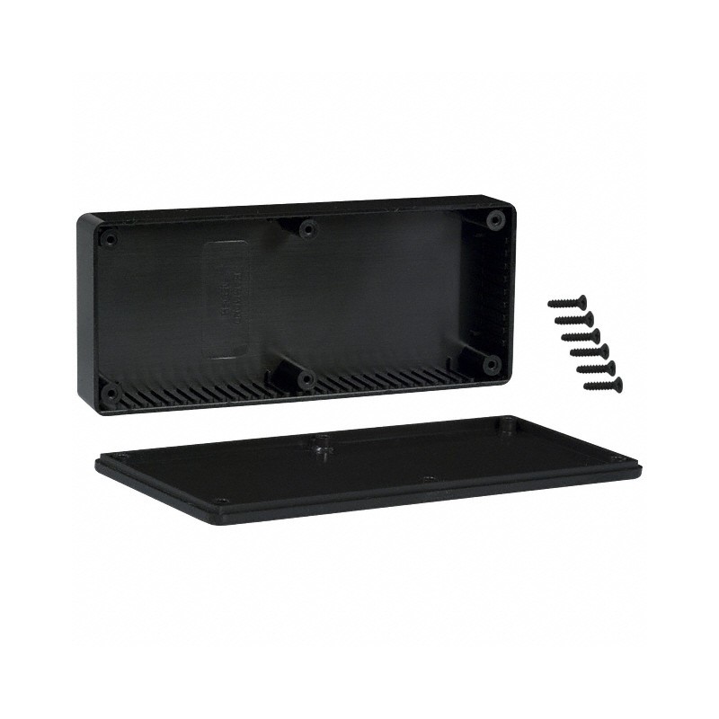 1 pcs : 1591HSBK - BOX PLASTIC BLK 6.52'L X 2.79'W