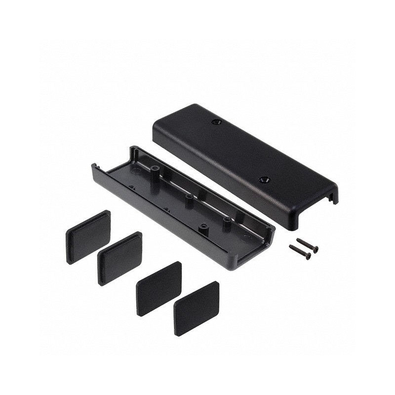 1 pcs : 1593DBK - BOX PLASTIC BLK 4.49'L X 1.41'W