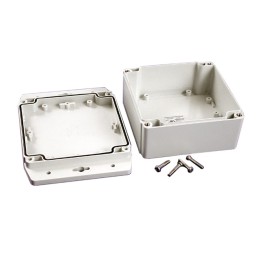 1 pcs : 1555N2F42GY - BOX PC GRAY 4.72'L X 4.72'W