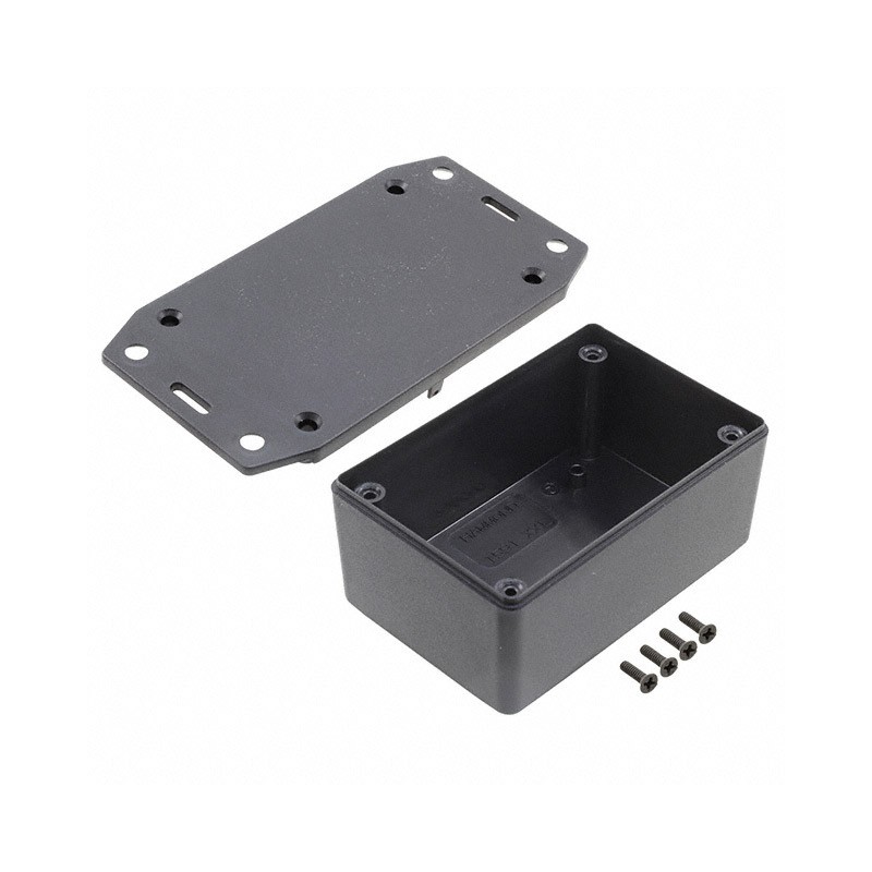 1 pcs : 1591XXLSFLBK - BOX PLASTIC BLK 3.43'L X 2.28'W