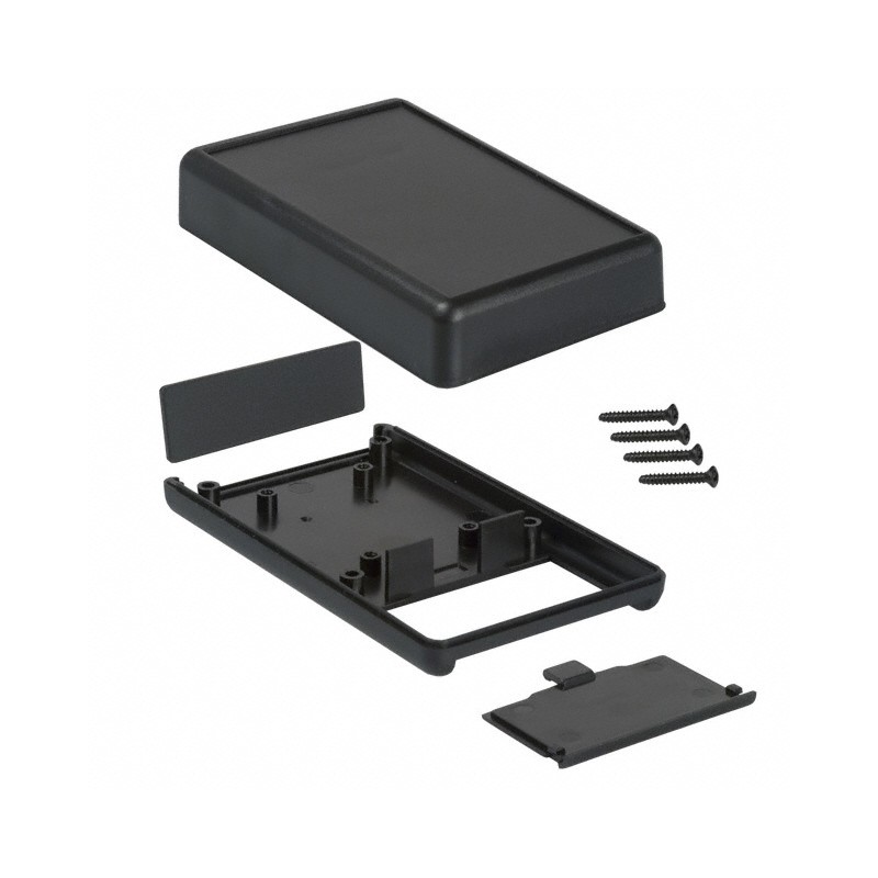 1 pcs : 1593QBK - BOX PLASTIC BLK 4.41'L X 2.62'W